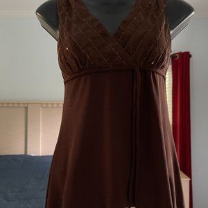 MINE - Sleeveless Tank Top, V Neck